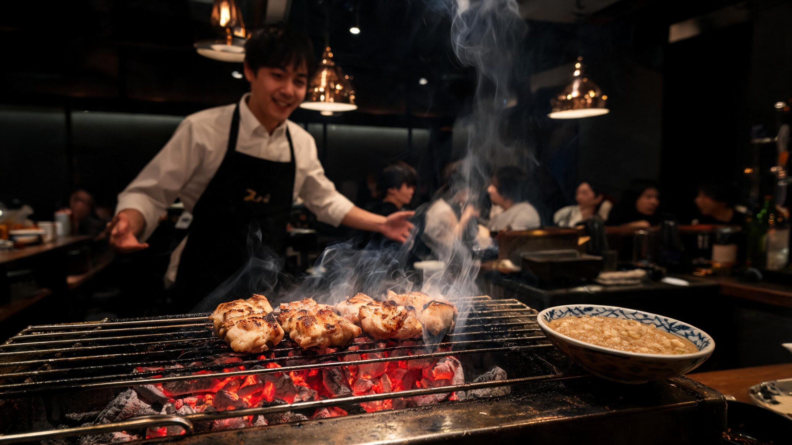 採用ヒーロービジュアルとして生成した鶏焼肉店イメージ